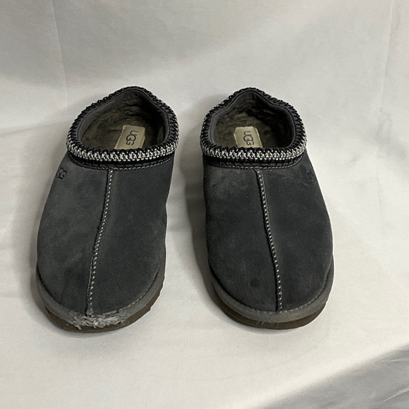 UGG Men's Tasman Charcoal Suede Slip-Ons - Picture 5 of 12